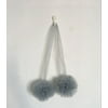Livesture Chiffon Pompoms for Princess Bed Canopy Small Grey
