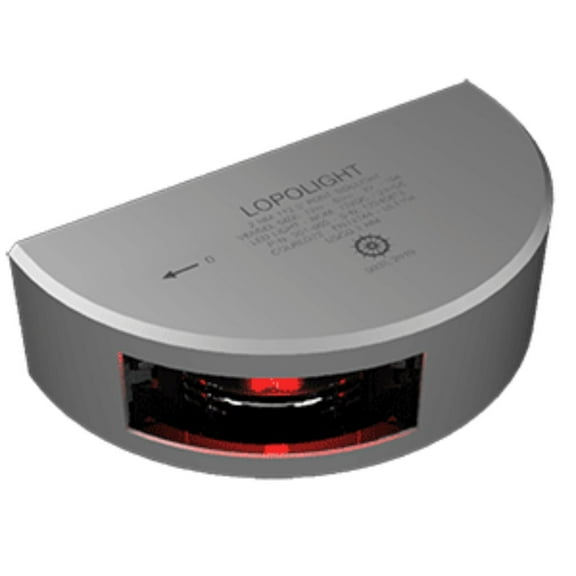 Lopolight Series 301-002 - Port Sidelight - 2NM - Vertical Mount - Red - Silver Housing