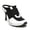 Black & White, variant on Women's Slip On Sneaker Mules Stiletto High Heels with Beathable Mesh Stylish Fashion Daily Casual Party Outfit Pumps Shoes Size 5 White & Beige