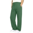 thumbnail image 2 of LJEFF Boys Wide Leg Sweatpants, Elastic Waist Baggy Casual Kids Workout Pants Green Size 8, 2 of 5