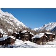 thumbnail image 2 of EREHome Polyester Fabric 7x5ft Manor Building Backdrop Snow Covered Mountain House Road Picture Studio Props Party Business Using Photography Video Background, 2 of 2