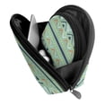 thumbnail image 4 of YFYANG 2 Piece Women's Portable Makeup Bags, Green Retro Abstract Decoration Clutch Travel Toilet Bags Cosmetic Organizer, 4 of 7