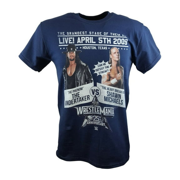 Wrestlemania 25 Shawn Michaels vs The Undertaker WWE Poster T-shirt