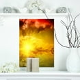 thumbnail image 1 of Ciel Dramatique Rouge avec Soleil Jaune - Impression sur Toile de Paysage, 1 of 3