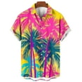 thumbnail image 4 of ALLLIST Short Sleeve Mens Tops Collared Hawaii Casual T-Shirts Button Printed Summer Men's T-Shirts, 4 of 4