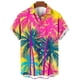 thumbnail image 3 of Camisas de Manga Larga para Hombres Impresión Botón Cuello de Vuelta Blusa Casual, Hombre de Manga Corta Botón Abajo Camisas, 3 of 4