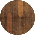 thumbnail image 1 of Ahgly Company Indoor Round Abstract Brown Modern Area Rugs, 5' Round, 1 of 4