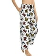 thumbnail image 2 of Naloa Bulldog Sunglasses Face Print Women’s Ultra-Soft Comfy Pajama Lounge Pants with Pockets & Drawstring, 2 of 8