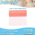 thumbnail image 2 of Uxcell Tulle Fabric Rolls, Fabric Spool Tulle Sparkling Ribbon Netting Sequin for DIY Tutu Skirts Crafts Wedding Orange-red, 2 of 6