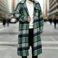 thumbnail image 5 of Miqool Men's Long Plaid Shacket Jacket Button Down Flannel Shirt Collared Oversized Coat Fall Winter Outerwear, 5 of 7