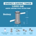 thumbnail image 3 of Bestway Flowclear 1,000 Gallons per Hour Swimming Pool Filter Pump, 3 of 12