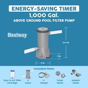 Bestway Flowclear 1,000 Gallons per Hour Swimming Pool Filter Pump