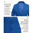 thumbnail image 5 of COOFANDY Mens Blue Suit Coat Stylish Two Button Blazer Jacket Lightweight Knit Sport Coats, 5 of 6