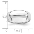 thumbnail image 3 of Auriga Fine Jewelry 925 Sterling Silver 6mm Half Round Band for Women Size 7, 3 of 6