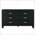 thumbnail image 4 of Bedroom Set 5-Piece Queen Modern Black Wood with Upholstered Headboard, LED Lights | Black | Combo Dressers, 4 of 6