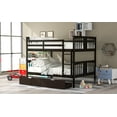 thumbnail image 3 of Generic Full over Full Bunk Bed with Drawers and Ladder for Bedroom, Guest Room Furniture-Espresso, 3 of 9