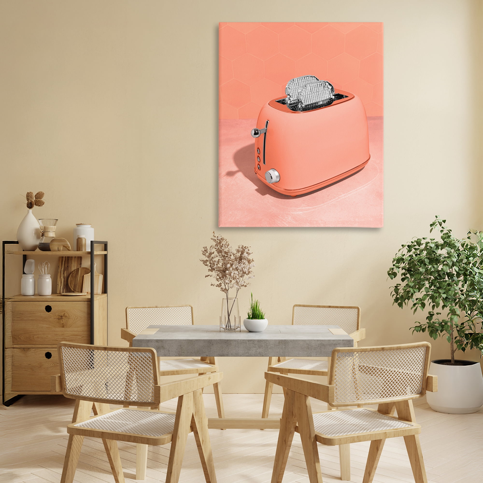 Stupell Industries Disco Toast over Orange Canvas Wall Art, design by LISH Creative
