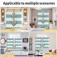 thumbnail image 6 of Turquoise Stripe Nautical Kitchen Curtains 63 Inch Length, Grey Anchor Summer Coastal Grommet Top Bedroom Living Room Curtains, Light Filtering Cafe Curtain Drapes 2 Panels Set 104''x63'', 6 of 9