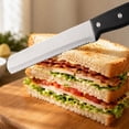 thumbnail image 5 of Bread Knife - Stainless Steel Serrated Bread Knife for Homemade Bread, Cakes & Bagels, 12 Inch Kitchens Knifes Saw Breads Cutter, Bagel Sourdough Slicer Knifes with Wooden Handle, 5 of 8