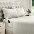 thumbnail image 1 of 400 Thread Count 4 Piece Quality Sheet Set Deep Pocket 24 Inch 100% Egyptian Cotton Solid Pattern with 2 Side Pockets, 1 of 4