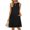 Black, variant on YOGAFOX Women's Summer Casual Beach Vacation Sleeveless Crewneck Mini Dresses(Black,L)