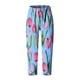 thumbnail image 5 of Pantalones de Mujer Traje Verano Cómodo de Moda Impreso Pantalones Recortados, Pantalones Elásticos Casuales, 5 of 5