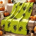 thumbnail image 5 of Roiihwy Halloween Throw Blanket, Bat Ghost Fall Plaid Blanket, Soft Fuzzy Plush Spooky Spider Bats Flannel Halloween Fleece Blankets and Throws for Bedding Sofa Couch(40x30in), 5 of 6