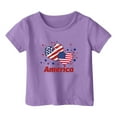 thumbnail image 4 of WEAIXIMIUNG plus Size Girls Clothes Girl's 4th Of July Patriotic Short Sleeve T Shirt Cute Independence Day Flag Print Tee Comfortable Casual Summer Top For Toddler Kids 140, 4 of 4