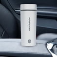 thumbnail image 6 of TISHITA Car Heating Cup Car Electric Kettle Leakproof Portable 400ml Car Heated Mug Bottle for Hot Tea Coffee Milk 24V White, 6 of 8