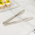 thumbnail image 5 of BalsaCircle 10 Silver Metal 9.5 in Serving Tongs with Scalloped Edge Party Event Catering, 5 of 8