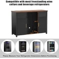 thumbnail image 4 of GDLF Large Coffee Bar Cabinet with Fridge Space, Mini Fridge Cabinet with Wine Storage, Buffet Sideboard Table for Home, Fluted Modern Design,53.2" L, 4 of 5