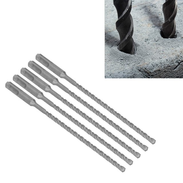 5PCS Twist Drill Bit Set, 40cr Impact Drill Bit For Brick, Stone, Concrete, Carbide Tip Impact Bit