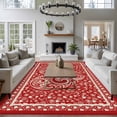 thumbnail image 3 of 5'x7' Area Rugs for Living Room Bedroom, Valentine's Day Washable Rug Carpet Runner Indoor Outdoor, Red Love Vintage Country Abstract Art Non Slip Floor Mats Area Rug for Kitchen, Nursery, 3 of 8