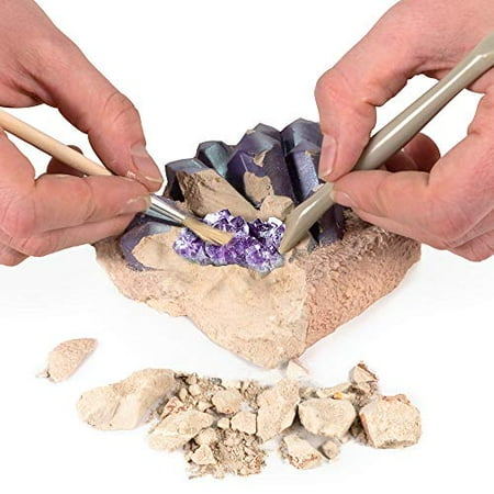 National Geographic Gemstone Dig Kit Excavate 3 Real Gems