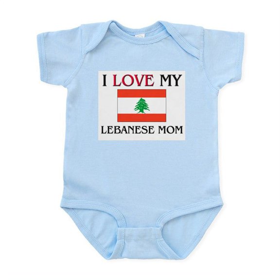 CafePress - I Love My Lebanese Mom Infant Bodysuit - Baby Light Bodysuit, Size Newborn - 24 Months