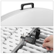 MoNiBloom Round Folding Table with Handle, 4.5Ft Heavy Duty Commercial Event Wedding Party Desk, for 6 to 8 Seat, White