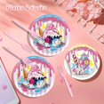 thumbnail image 4 of Princess Birthday Party Decorations, 96 Pcs Four Ever a Princess Plates and Napkins Forks Tableware Set, Girls 4th Birthday Party Supplies Disposable Plates Set for 24, 4 of 8