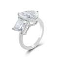 thumbnail image 5 of solitaire jewels 4CT Pear and Princess Moissanite Toi Et Moi Engagement Ring For Women, 14K Yellow Gold, 5 of 7