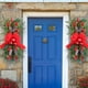 thumbnail image 1 of Decoración de escalera de Navidad Artificial con piñas y campanas de lazo corona de decoración de Navidad para decoración de puerta de entrada de escalera JShteea El nuevo, 1 of 9