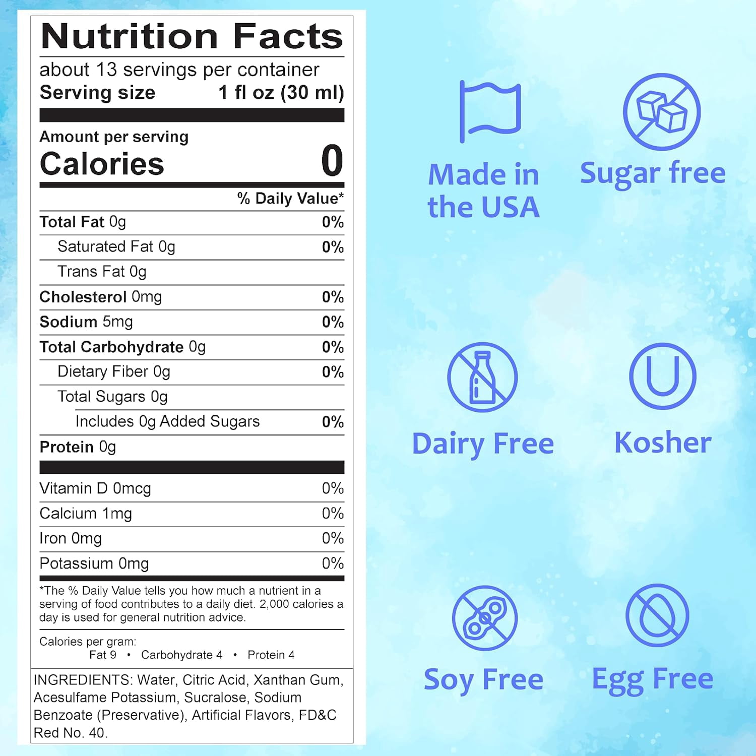 Syruvia Sugar-Free Snow Cone Syrup 12.7oz -0 Calorie Very Cherry Syrup For Shaved Ice, Snow Cones, Slushies, Italian Soda, Popsicles. Keto Friendly, Kosher, Dairy-Free.