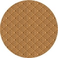 thumbnail image 1 of Ahgly Tapis Rond Lavable en Machine Intérieur Transitionnel Orange, 3 Pieds Rond, 1 of 7
