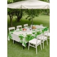 thumbnail image 5 of 52x70 Inch Outdoor Tablecloth with Umbrella Hole Zipper Rectangle St. Patrick's Day Rectangular Tablecloths Outside Waterproof Watercolor Lucky Clovers Green Rustic Patio Table Cover for Picnic Party, 5 of 8