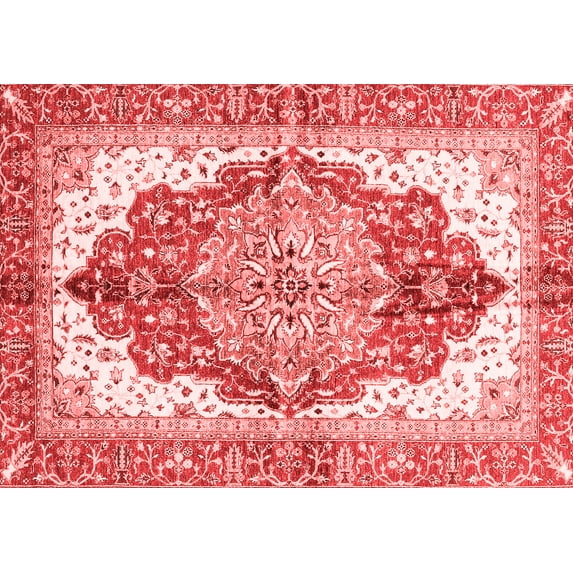 Ahgly Company Indoor Rectangle Persian Red Traditional Area Rugs, 7' x 10'