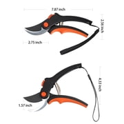 GARTOL Garden 2 Pack Pruning Shears Tree Trimmers Secateurs, with Comfortable Handles,Effortless Cuts 3/4 Inch Plants Flowers