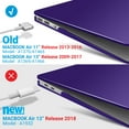 thumbnail image 4 of IBENZER Old Version (2010-2017 Release) MacBook Air 13 Inch Case (Models: A1466 / A1369), Plastic Hard Shell Case with Keyboard Cover for Apple Mac Air 13, Ultra Purple, W-A13-UAPU+1, 4 of 10