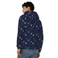 thumbnail image 4 of Wukai Space Galaxy Print Men's Zip-Up Hoodie,Fleece Full-Zip Hoodie for Men, Hooded Sweatshirt-Small, 4 of 5