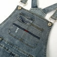 thumbnail image 4 of KIDSCOOL SPACE Little Boys Slim Fit Jeans,Ripped Bib Pocket Fashion Denim Overalls,Light Blue,4-5 Years, 4 of 7
