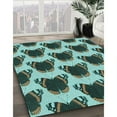 thumbnail image 2 of Ahgly Company Indoor Rectangle Patterned DarkSlateGray or DarkSlateGrey Green Area Rugs, 6' x 9', 2 of 6