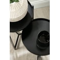 thumbnail image 4 of Kate and Laurel Aguilar Modern Round Plant Stand Set, Set of 2, Black, Transitional Two-Piece Accent Table Set for Use as Indoor or Outdoor Plant Risers, 4 of 10