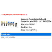 Automatic Transmission Solenoid - Compatible with 2006 - 2007 BMW 530xi